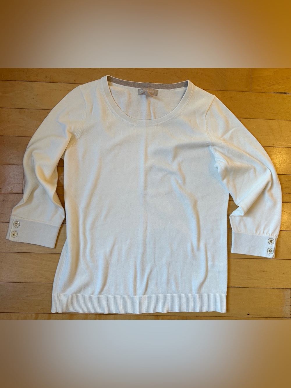 Banana Republic Cream and Knit Summer Top